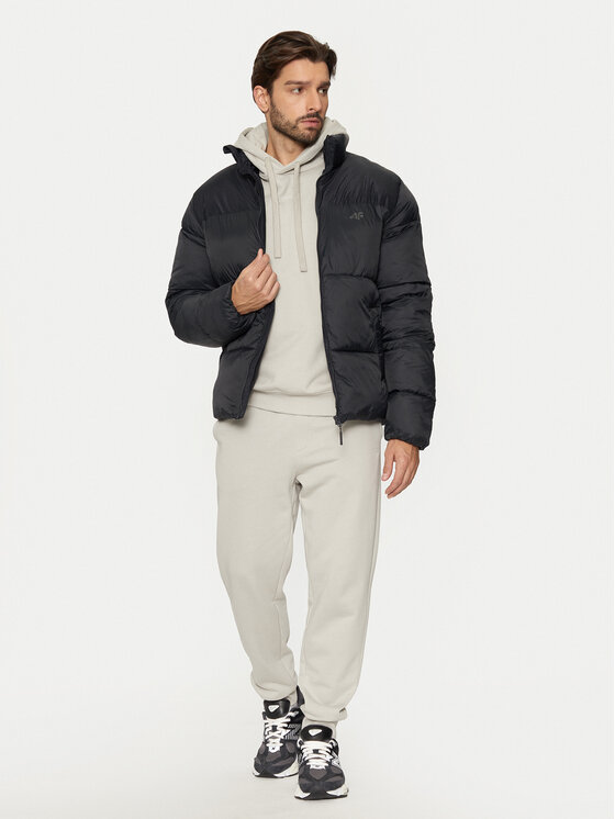4F 4F Μπουφάν χειμωνιάτικο 4FWAW24TDJAM485 Μαύρο Regular Fit