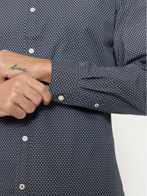 Jack&Jones Jack&Jones Риза Matheo 12261090 Черен Slim Fit