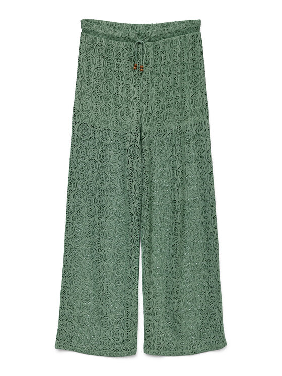 Vero Moda Vero Moda Medžiaginės kelnės Maya 10325044 Žalia Wide Leg
