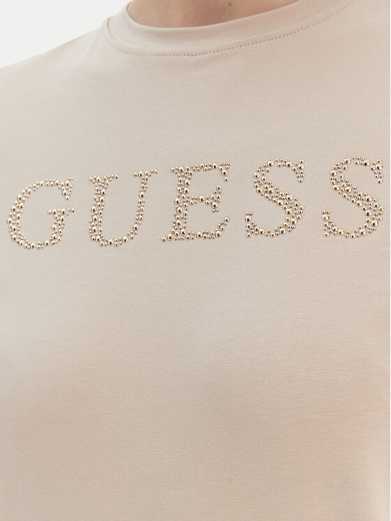 Guess Guess Marškinėliai V6RI20 J1314 Smėlio Regular Fit