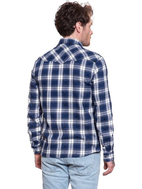 Wrangler Wrangler Camicia LS WESTERN SHIRT Blu Regular Fit