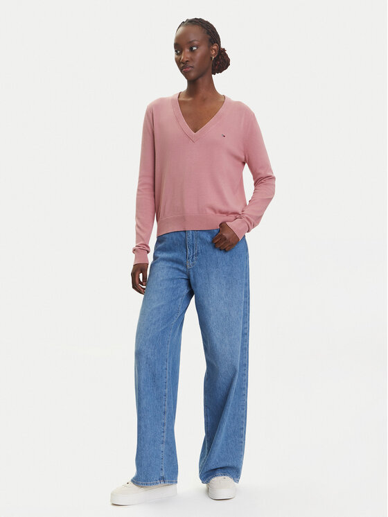 Tommy Jeans Tommy Jeans Πουλόβερ Essential DW0DW19888 Ροζ Regular Fit