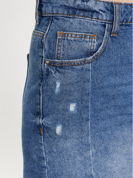 Noisy May Noisy May Spódnica jeansowa April 27025188 Granatowy Regular Fit
