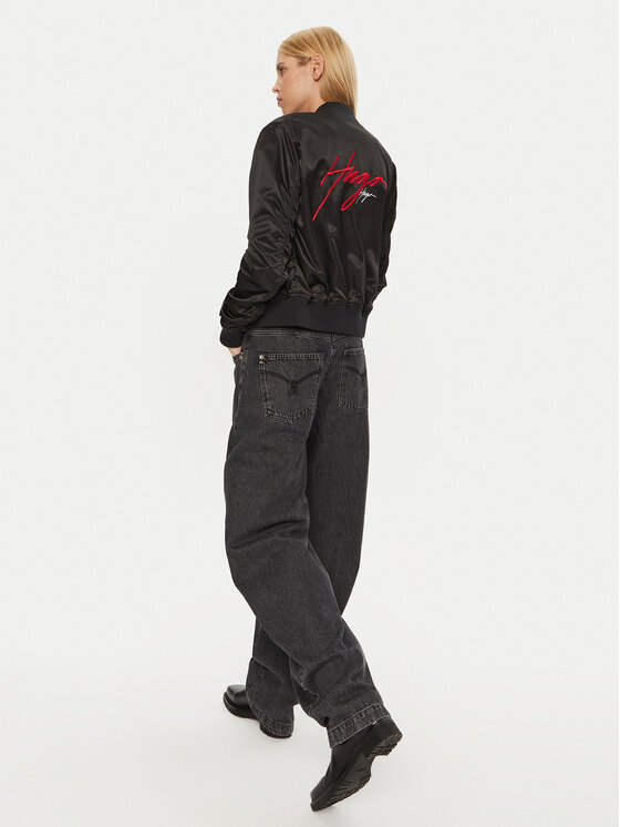 HUGO Hugo Bomberjacke Fleura-1 50430669 Schwarz Regular Fit