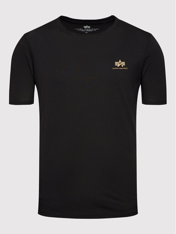 Alpha Industries Alpha Industries T-Shirt Backprint 128507CP Czarny Regular Fit