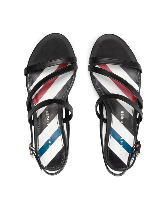 Tommy Hilfiger Tommy Hilfiger Sandalen Strappy Flat Sandal FW0FW06480 Schwarz