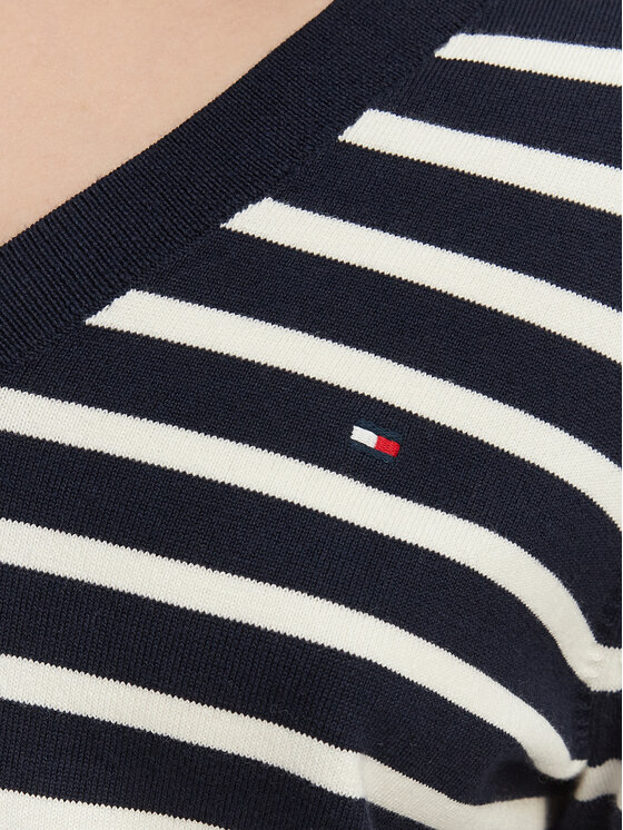 Tommy Hilfiger Tommy Hilfiger Sweter WW0WW40098 Granatowy Regular Fit