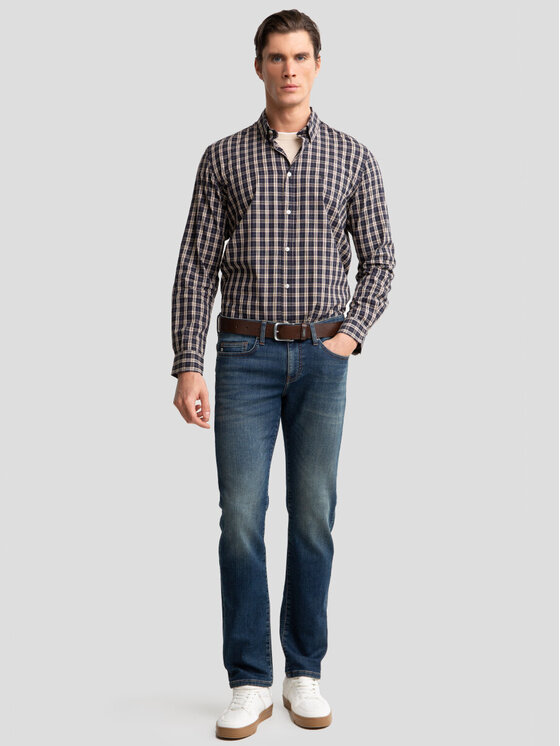BIG STAR BIG STAR Koszula DAKER_403_140 Granatowy Basic Fit