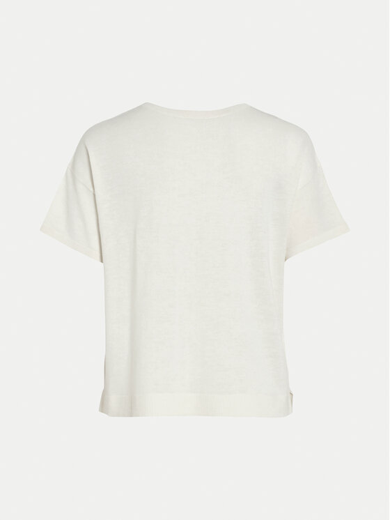 Vila Vila T-shirt Abella 14089540 Bijela Relaxed Fit