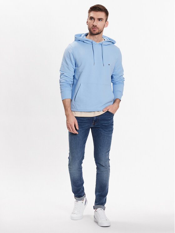 Tommy Hilfiger Tommy Hilfiger Džemperis ar kapuci 1985 MW0MW24352 Gaiši zils Regular Fit