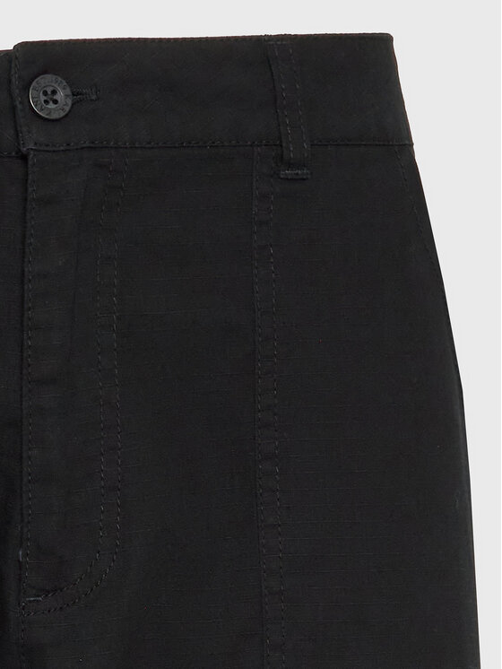 Karl Kani Karl Kani Hlače Rubber Signature 6002507 Crna Relaxed Fit