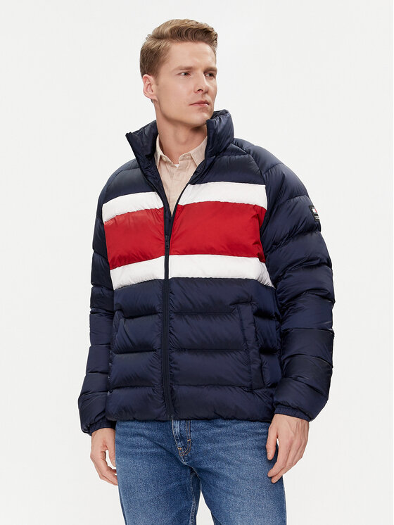 Tommy Jeans Vatovaná bunda DM0DM18012 Tmavomodrá Regular Fit