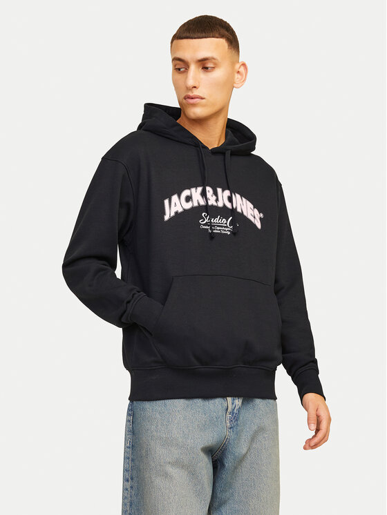 Jack&Jones Jack&Jones Majica dugih rukava Bronx 12262919 Crna Regular Fit