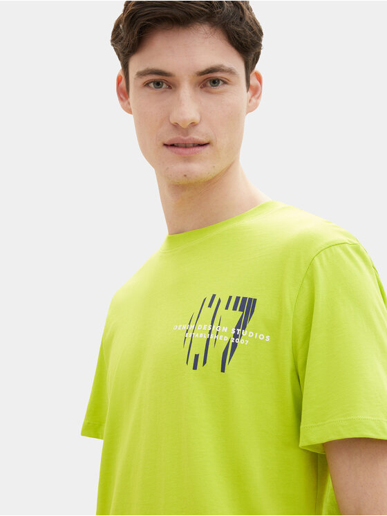 Tom Tailor Denim Tom Tailor Denim Тишърт 1040838 Зелен Regular Fit