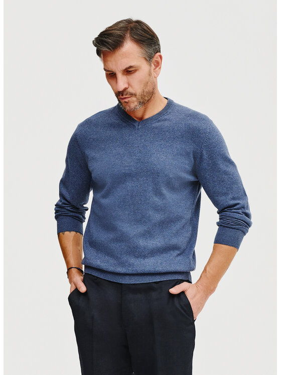 Pako Lorente Pako Lorente Sweter P25SB-2X-001 Niebieski Classic Fit