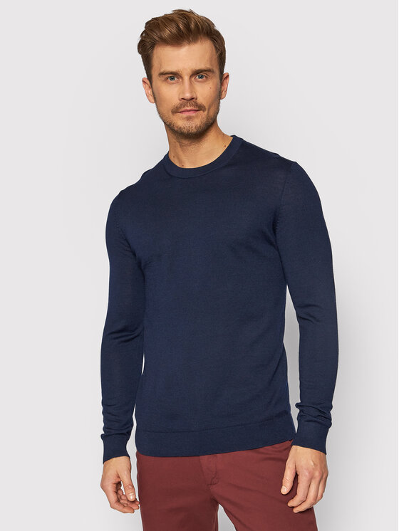 Selected Homme Džemper Town 16079772 Tamnoplava Regular Fit