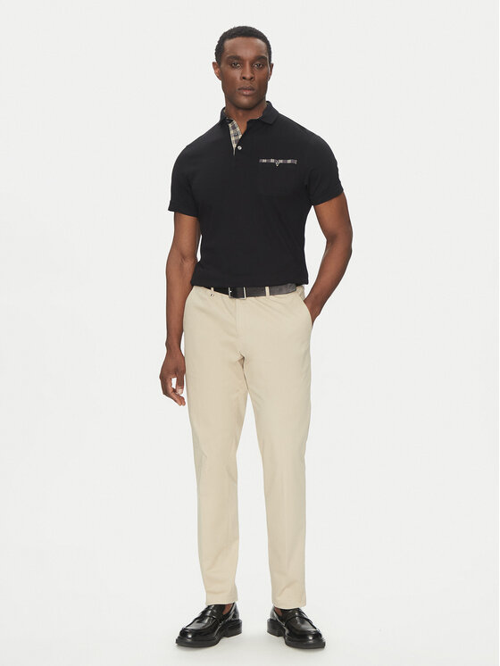 Barbour Barbour Polokošile Corpatch MML1071BK71 Černá Tailored Fit