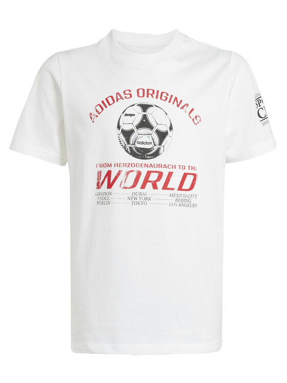 adidas adidas T-Shirt Graphic JV7694 Bílá Regular Fit