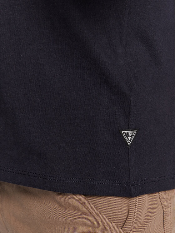 Guess Guess Marškinėliai Graffiti Logo M3GI59 K9RM1 Tamsiai mėlyna Slim Fit