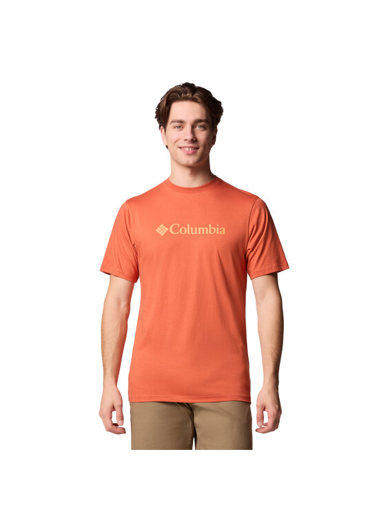 Columbia Columbia T-Shirt Columbia CSC Basic Logo SS Tee Pomarańczowy Regular Fit