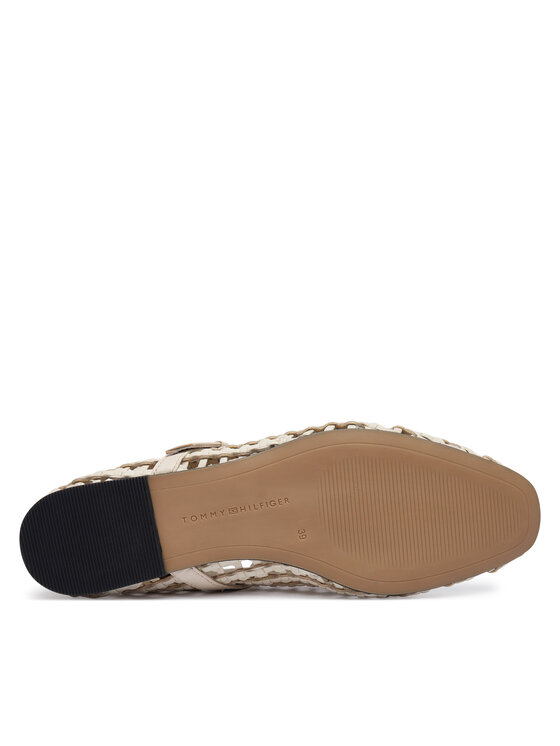 Tommy Hilfiger Tommy Hilfiger Baleriny Mary Jane Ballerinas FW0FW09244 Kremowy