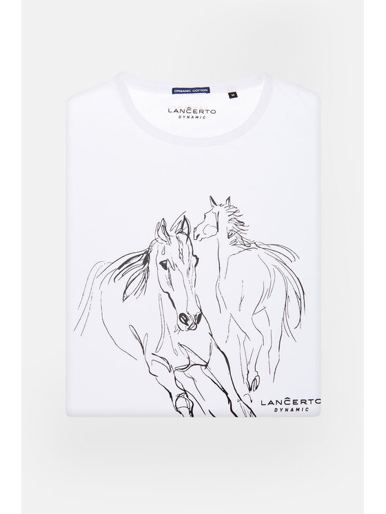 Lancerto Lancerto T-Shirt Dexter TS073221000029 Biały Regular Fit