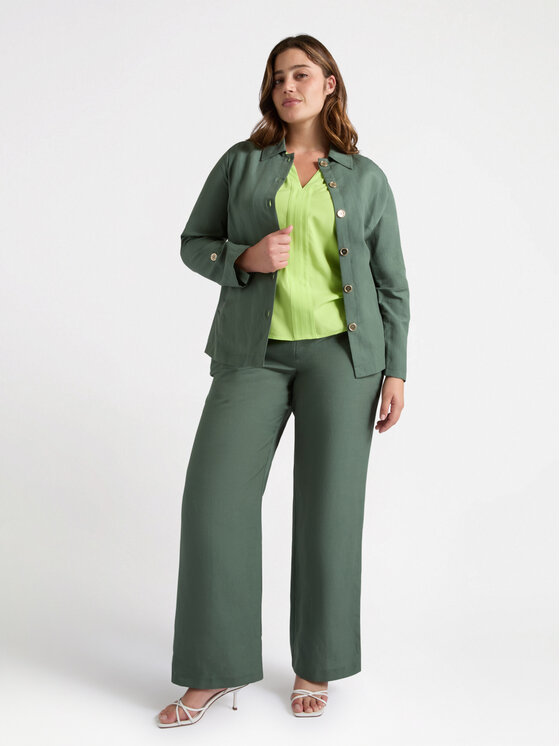 Fiorella Rubino Fiorella Rubino Pantaloni di tessuto P133T004832N035 Verde Regular Fit