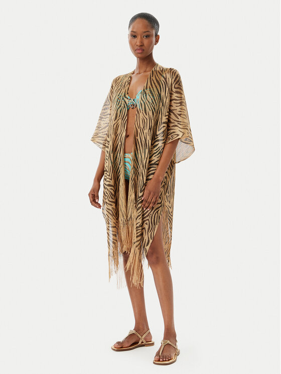 Selmark Kimono BC297 Złoty Relaxed Fit