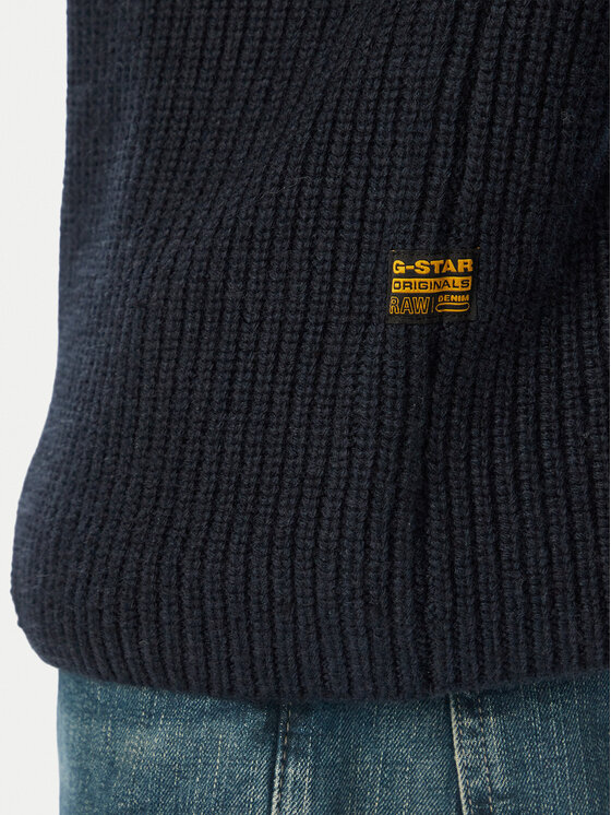 G-STAR G-STAR Sweter Double D27961-D754 Granatowy Regular Fit