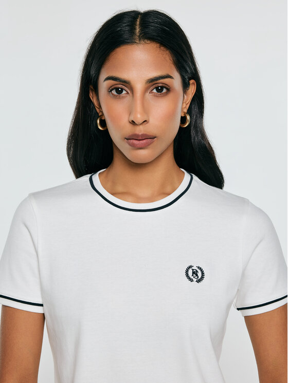 BIG STAR BIG STAR T-Shirt LEMOURE Kremowy Basic Fit