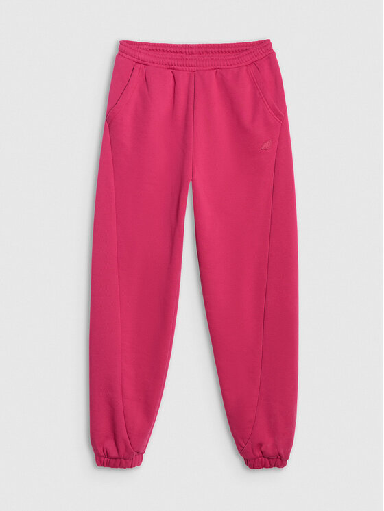 4F 4F Spodnie dresowe EASY WEAR Różowy ciemny Regular Fit