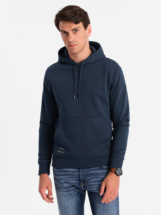 Ombre Ombre Mikina OM-SSBN-0161 Tmavomodrá Regular Fit