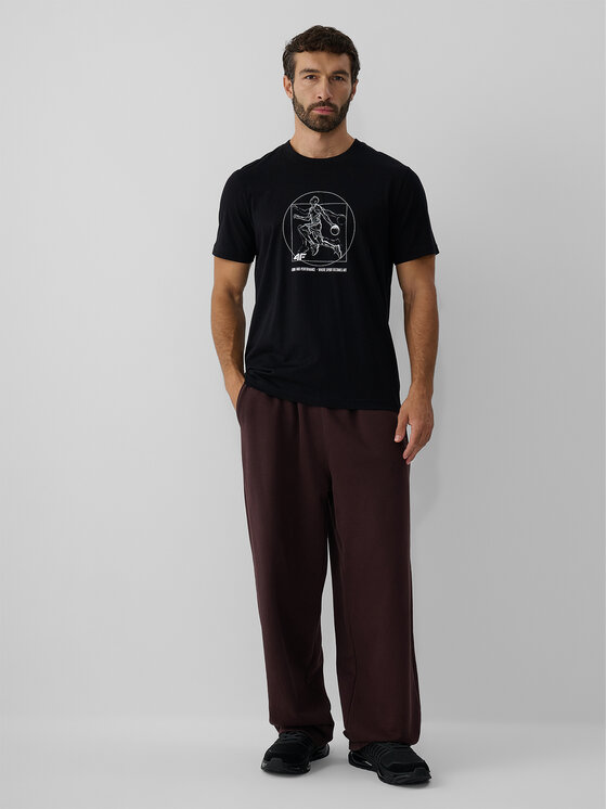 4F 4F T-Shirt STUDIO 4F Czarny Regular Fit