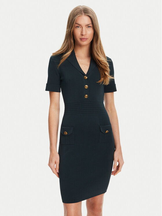 Guess Úpletové šaty W5YK29 Z0130 Zelená Slim Fit