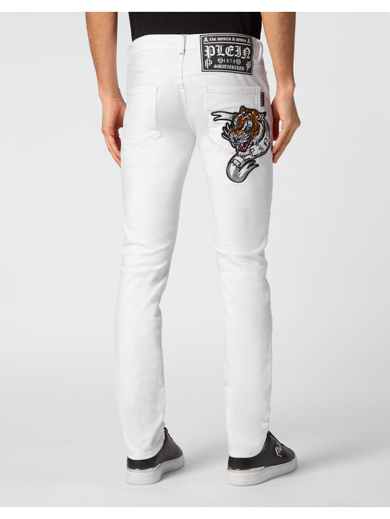 PHILIPP PLEIN PHILIPP PLEIN Jeansy 14873 Biały Straight Leg
