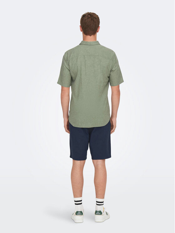 Only & Sons Only & Sons Hemd Caiden 22009885 Grün Slim Fit