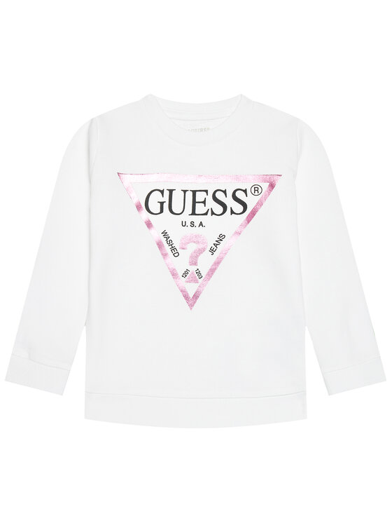 Guess Guess Μπλούζα J74Q10 KAUG0 Λευκό Regular Fit