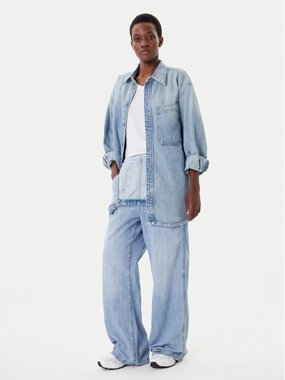 G-Star Raw G-Star Raw džinsiniai marškiniai D27695-D788 Mėlyna Oversize