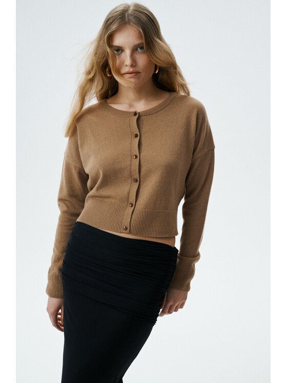MARI PRETI MARI PRETI Cardigan Willow Marrone Regular Fit