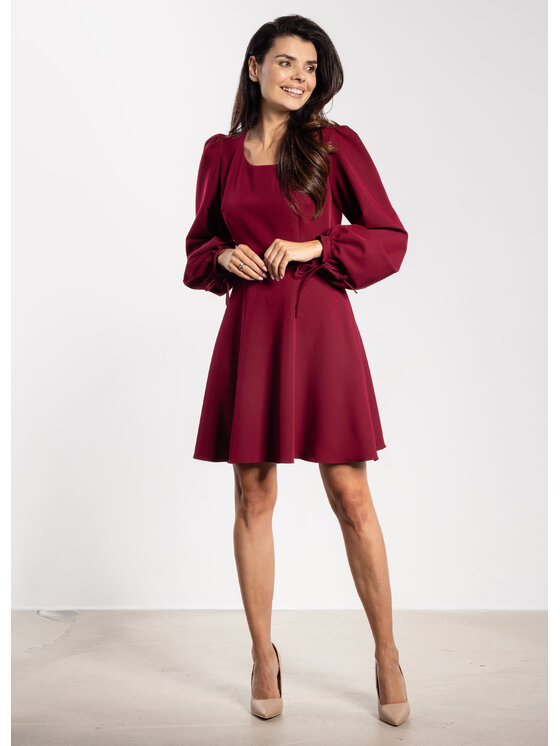 Awama Awama Vestito estivo A741 Bordeaux Basic Fit