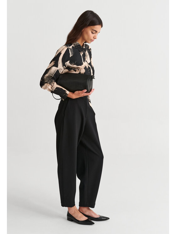 TATUUM TATUUM Kalhoty z materiálu KOLIA Černá Skinny Fit