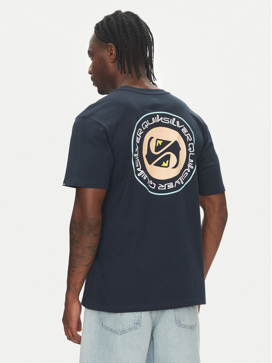 Quiksilver Quiksilver Tričko Circle Back Ss EQYZT08054 Tmavomodrá Regular Fit