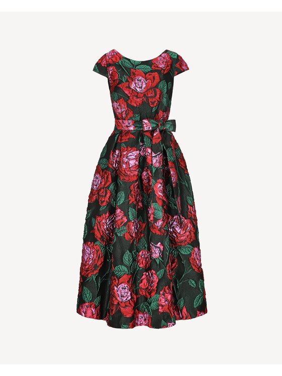 Castellani Castellani Sukienka codzienna Fiore di Rosa Zielony Regular Fit
