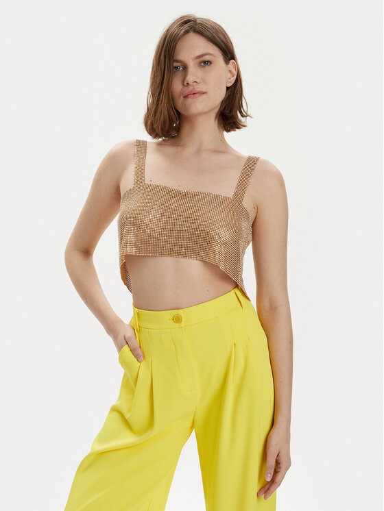 Gaudi Top 411FD44003 Zlatá Regular Fit