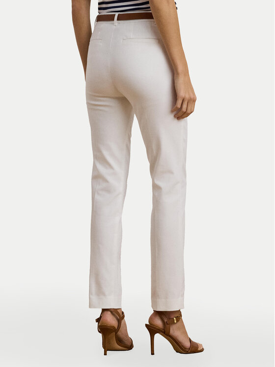 LAUREN RALPH LAUREN LAUREN RALPH LAUREN Hlače iz tkanine 200811955005 Bela Skinny Fit