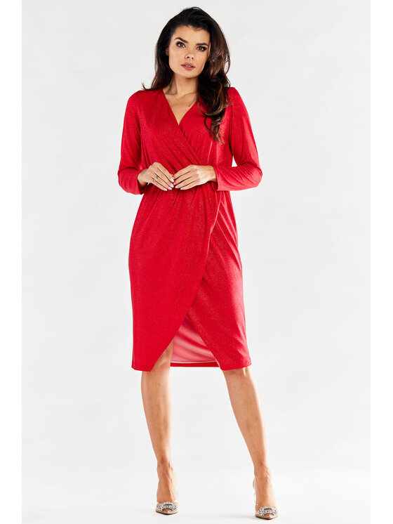 Awama Awama Abito da sera A548 Rosso Basic Fit
