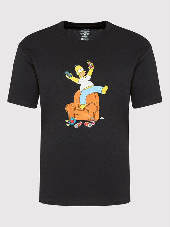 Billabong Billabong Тишърт SIMPSONS Duff Homer C1SS90 BIP2 Черен Regular Fit