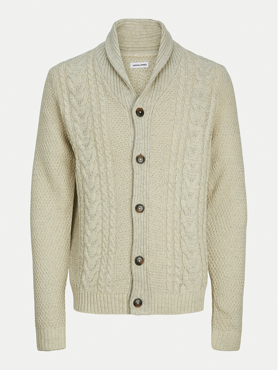 Jack&Jones Jack&Jones Strickjacke Craig 12258484 Écru Regular Fit