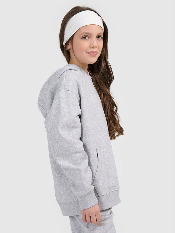 4F 4F Bluza BASIC+ Szary Loose Fit