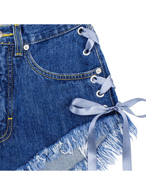 MissDenim MissDenim Szorty jeansowe High Waist Granatowy Regular Fit